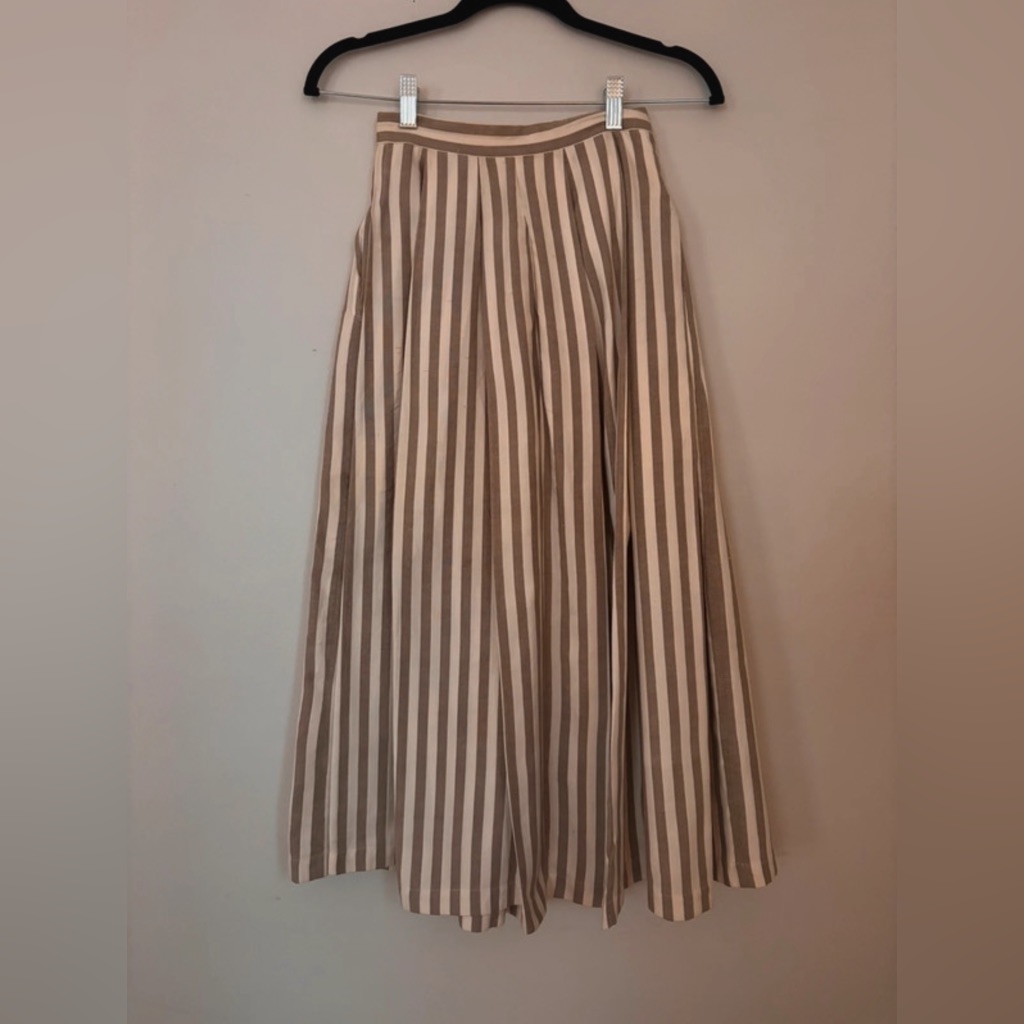 70s Pinstriped Skirt Willi Smith Brand